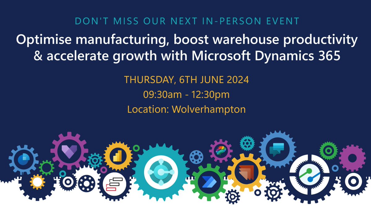 Discover the power of #MSDyn365 for your manufacturing or distribution business!
 
Book onto our upcoming in-person event taking place on Thursday 6th June at our headquarters in Wolverhampton.

Find out more and register here: tecman.co.uk/events-and-tra…