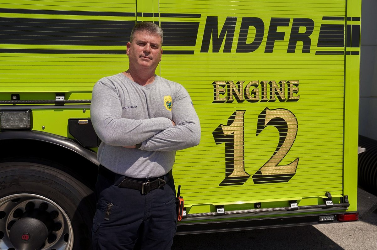 MiamiDadeFire's tweet photo. #MDFR extends heartfelt congratulations to Lt. Juan Ramos on his retirement after dedicating 28 years to our community. A #MDFRClass78 alumnus, Lt. Ramos has served at Miami International Airport's #Station12 for the past 18 years. We hope you have a joyful retirement! https://t.co/vKZiY5eLGG