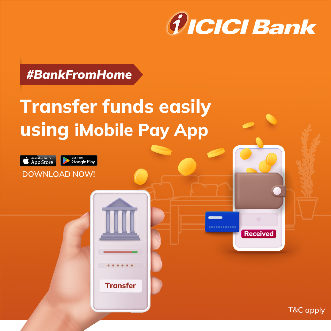 ICICIBank's tweet photo. Looking for an easier and quicker way to send money anytime, anywhere?
#ICICIBank #iMobilePay App enables users to transfer money to any contact using
• UPI ID
• Bank account number and IFSC Code
Download now: https://t.co/3ddHW1enK9
#BankFromHome https://t.co/j5EyTHXcEN