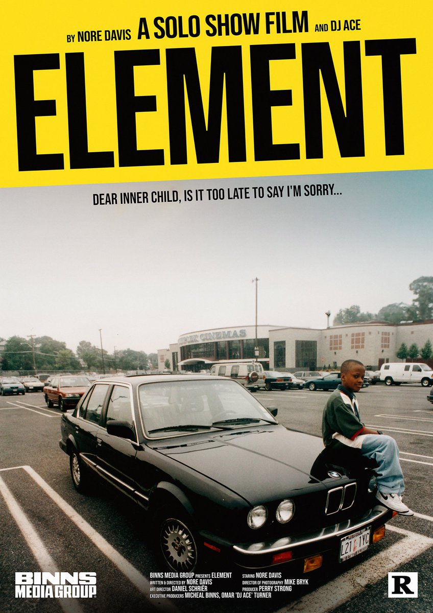 “Dear Inner Child, Is it Too Late to Say I’m Sorry?”

ELEMENT: A Solo Show Film by Nore Davis and DJ Ace.
Public Screening Tix On Sale June 10th. 
Trailer drops next Monday.