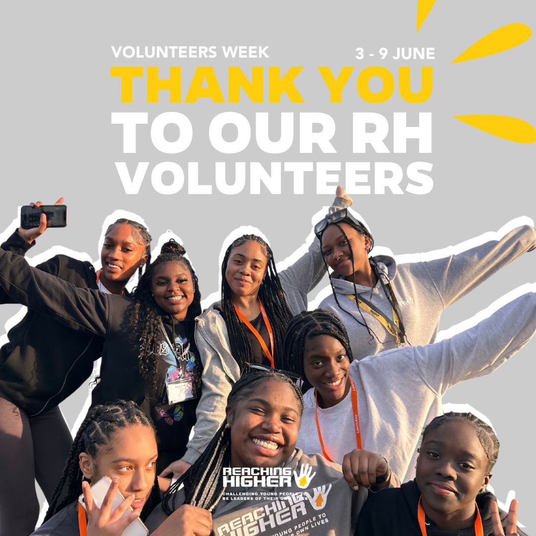 Happy #VolunteersWeek! 🎉 

We want to give a huge shoutout to all our RH volunteers, past and present, for the incredible work you’ve done.

If you’ve volunteered with Reaching Higher, leave a 🤚in the comments!
