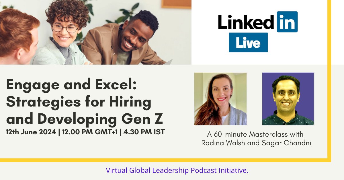 Join us on June 12 for a Masterclass on Strategies for Hiring &amp; Developing #GenZ linkedin.com/events/strateg…