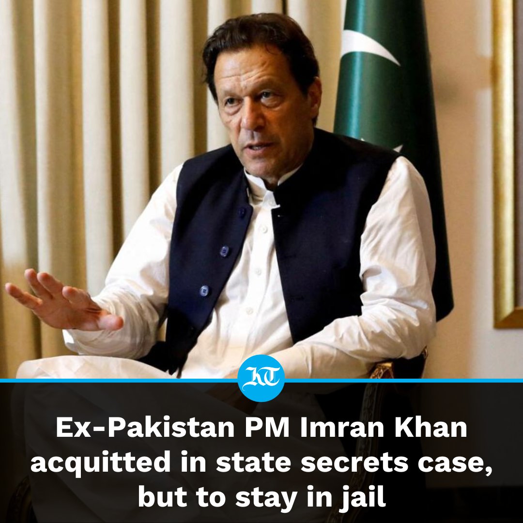 A high court in #Pakistan acquitted jailed former Prime Minister #ImranKhan on Monday from a conviction on charges of leaking state secrets, his lawyer and his party said, but Khan will remain in prison for now due to a conviction in another case.

Read more: