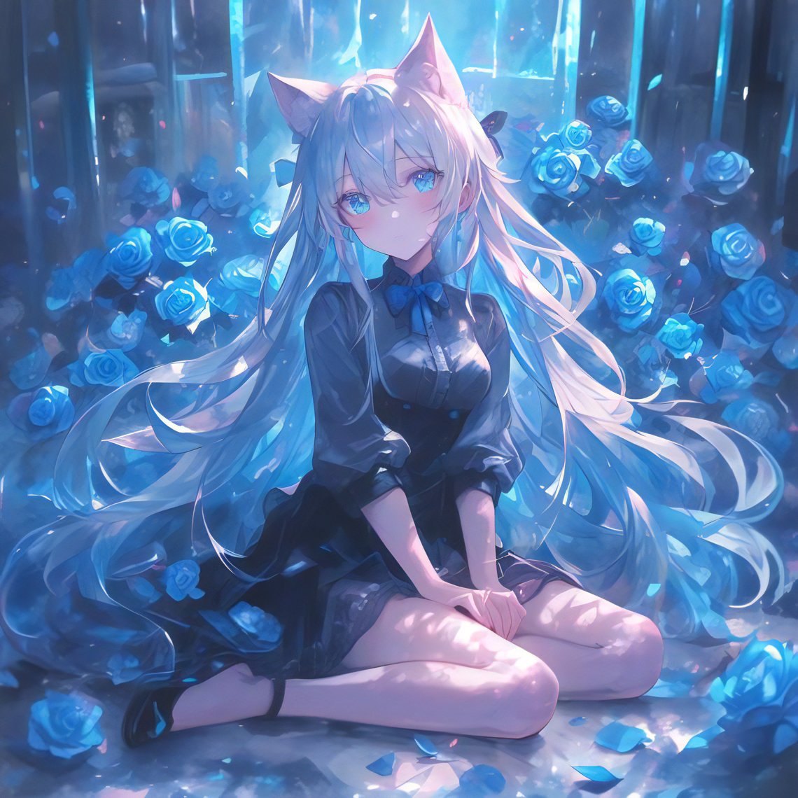 rin_coco_rinrin's tweet photo. Cat ears and black costume. Good night.🥰
今日もお疲れさま！
おやすみなさい(^^)

#AIイラスト術師さんと繋がりたい
#AIイラスト
#AIart https://t.co/JrcYW8jNjh