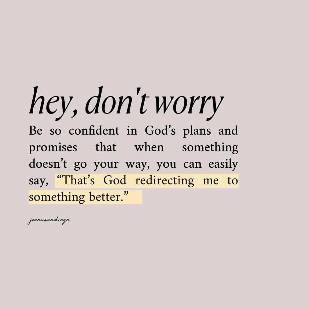 joenasandiego's tweet photo. Let life’s disappointments lead you closer to knowing God and His perfect plans for you. https://t.co/M2DIVh62K7