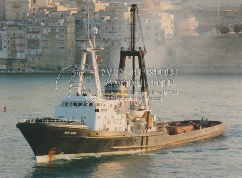 Shipguru's tweet photo. #SouthAfricanbuilt and #owned #oceangoingtug #JOHN_ROSS #leaving #grandharbourmalta - 1997 - https://t.co/nfgboxcB5B - NO PHOTOS can be used or manipulated without our permission https://t.co/xcE8dAgtNS