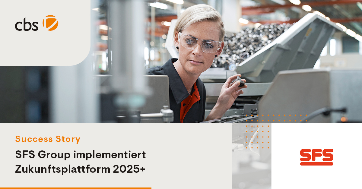 cbs Corporate Business Solutions (@cbs_consultants) on Twitter photo Das global operierende Schweizer Industrieunternehmen SFS Group AG (13.500 Mitarbeiter, rund 2,74 Mrd. CHF Umsatz, 140 Gesellschaften in 35 Ländern) hat eine neue digitale #S4HANA Zukunftsplattform 2025+ implementiert! #SAP #IT #Innovation #Software <a href="/SAPdach/">SAP D-A-CH</a> Das global operierende Schweizer Industrieunternehmen SFS Group AG (13.500 Mitarbeiter, rund 2,74 Mrd. CHF Umsatz, 140 Gesellschaften in 35 Ländern) hat eine neue digitale #S4HANA Zukunftsplattform 2025+ implementiert! #SAP #IT #Innovation #Software <a href="/SAPdach/">SAP D-A-CH</a>