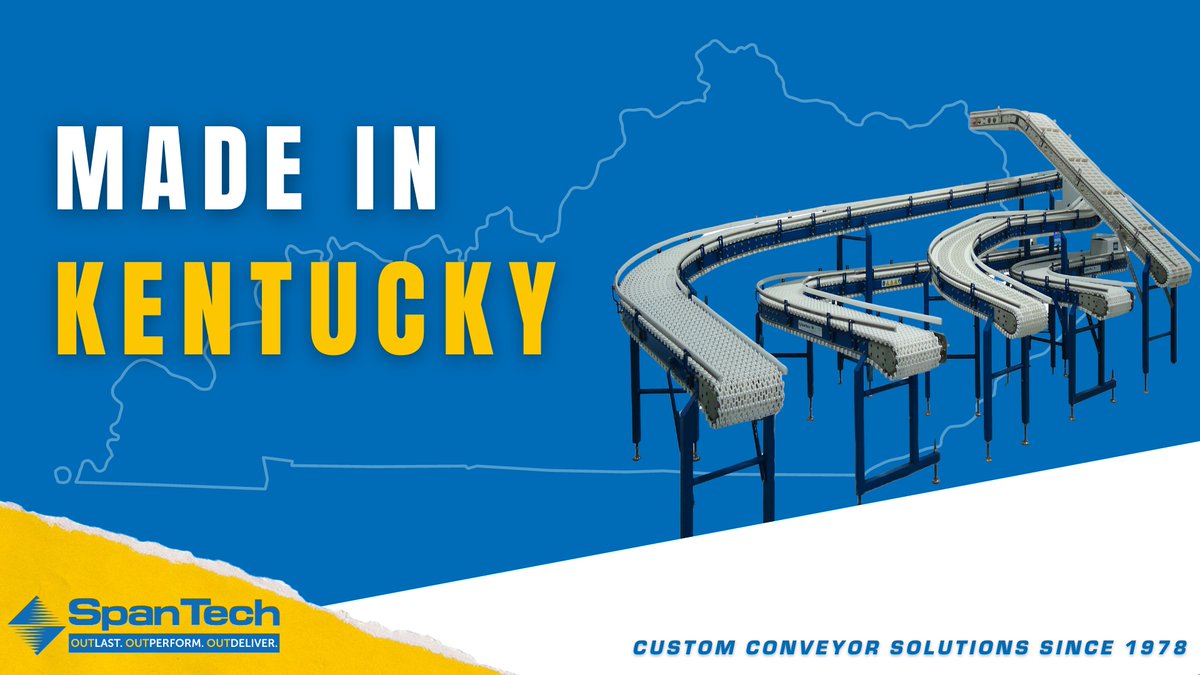 Proudly built in Kentucky at our Glasgow, KY facility! Our conveyor systems bring precision and quality straight from the heart of America. 🚀 #MadeInKentucky #MadeInTheBlueGrass #Conveyors #Packaging