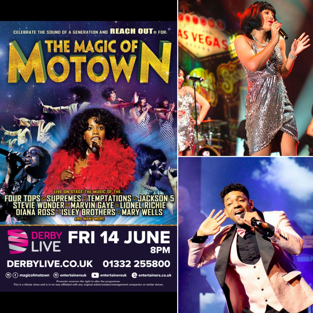 🎶✨Get ready to be swept away by the timeless classics of Motown! 🌟 The Magic of Motown is back and better than ever! 

 ⏰ Friday 14th June, 8pm
📍 Derby Arena
🎟 Book now! derbylive.co.uk/whats-on/magic…

#mowtown #events2024 #derby #derbyarena #derbydaysout #thingsddo