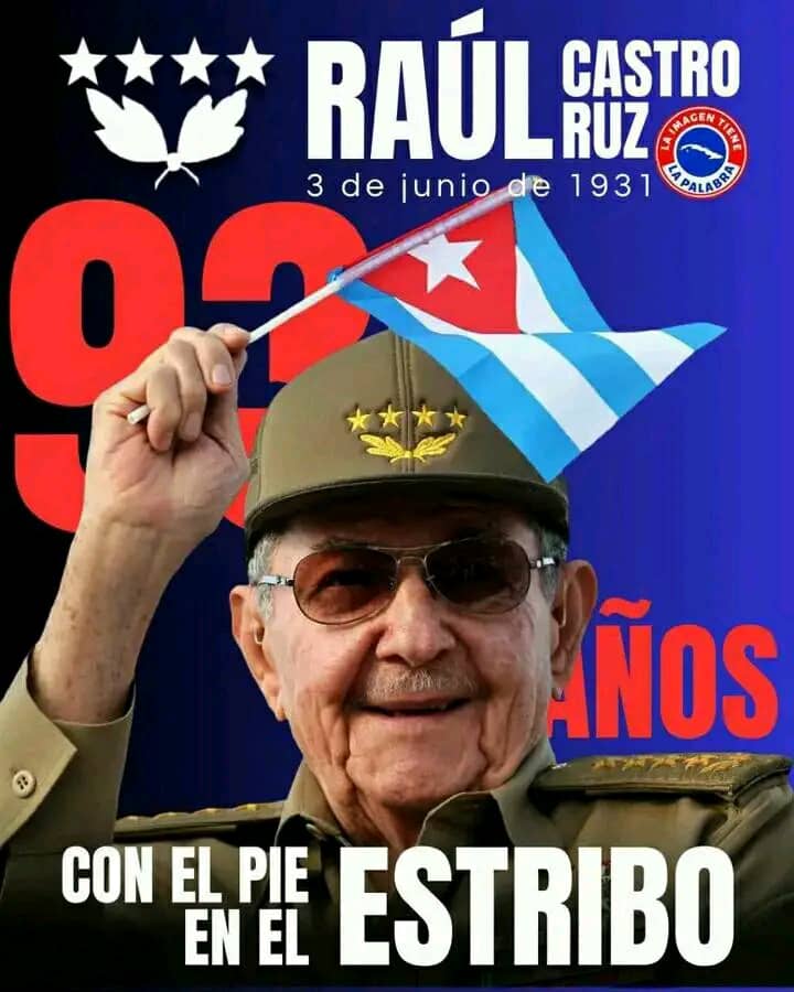 Felicidades al General de Ejército Raúl Castro Ruz, en su cumpleaños 93, un año más de vida dedicada a esta gran obra que es la Revolución Cubana.
Llegue el abrazo y el cariño de los espirituanos
#SanctiSpíritusEnMarcha
#RaúlEsRaúl
Con el pie en el estribo y en marcha indetenible