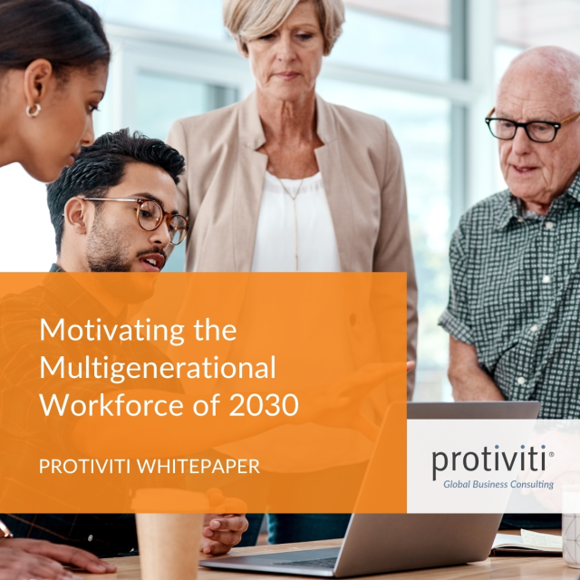 skamenick's tweet photo. The way companies hire, develop and engage their people is changing as generations and expectations shift. Protiviti’s latest whitepaper addresses how leaders can motivate and retain the workforce of 2030. Discover the key findings now. https://t.co/Wv4IslfDb8 https://t.co/JcHIpTNoLT