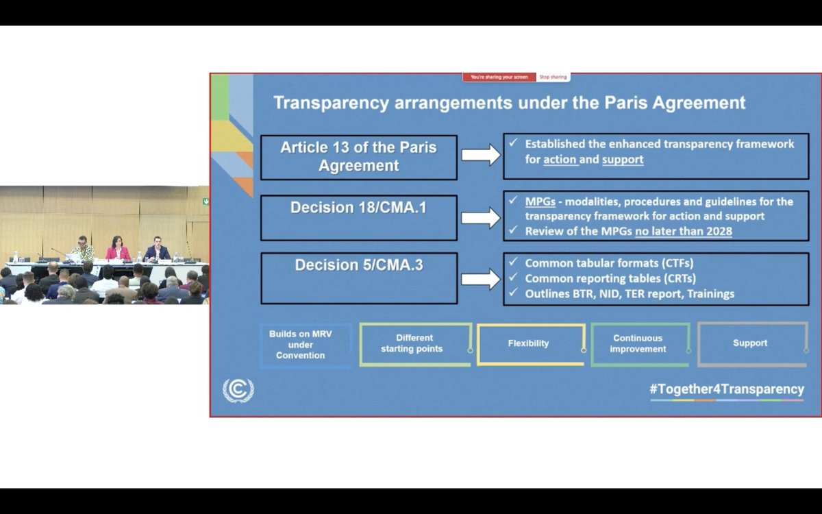 LossandDamage's tweet photo. The Tenth Technical Expert Dialogue (#TED10) of the New Collective Quantified Goal on #ClimateFinance (#NCAG) has started with a presentation on the Enhanced Transparence Framework of the #ParisAgreement. 

📼Follow via the webcast here: https://t.co/kHRI4q832Y https://t.co/cCBtiXjNfs