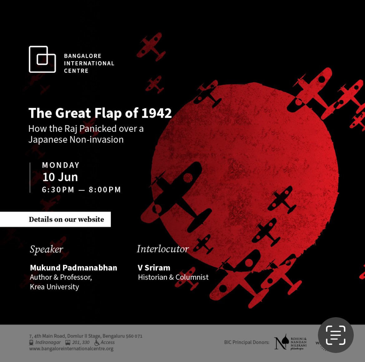 At Bangalore International Centre on June 10.
Open to all