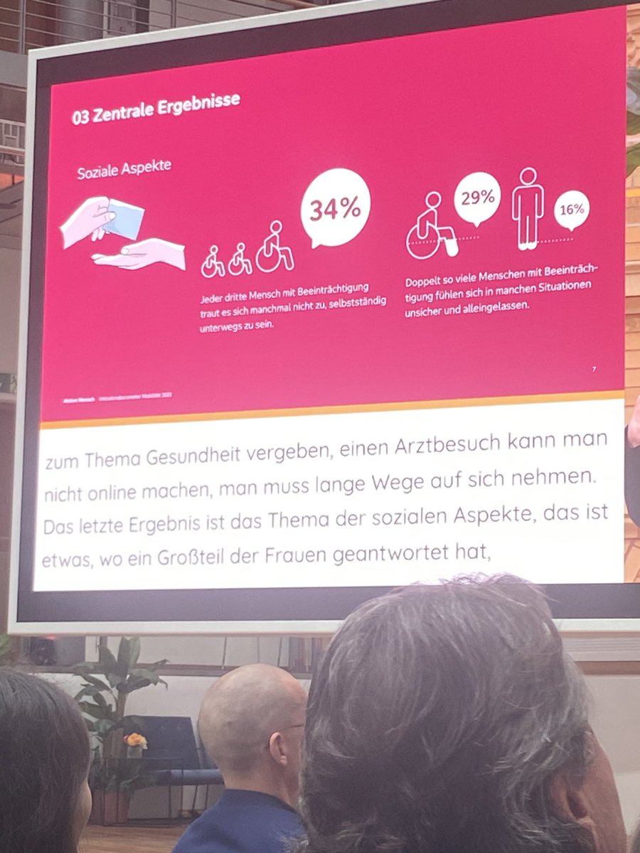 EinAugenschmaus's tweet photo. Woran erkennt man, dass die @AktionMensch nicht für uns spricht &amp; es nie wird? Marx von der Aktion Mensch stellt gerade das #Inklusionsbarometer auf den #Inklusionstagen2024 vor und sagt dauernd „Menschen mit Beeinträchtigungen“. Steht auch in der Präsentation von Aktion Mensch. https://t.co/Q9f7qR06NR