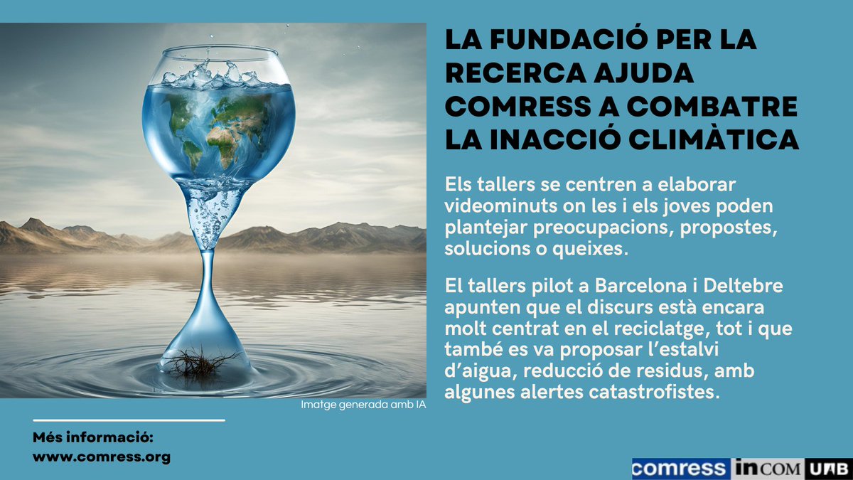 ComressIncomUAB (@comressuab) on Twitter photo Què podem fer contra el #canviclimàtic més enllà del reciclatge? La <a href="/fundaciorecerca/">Fundació FCRI</a> ens ha concedit un ajut per animar la joventut catalana a combatre la inacció climàtica. T'ho expliquem tot aquí➡️bit.ly/4c53CsU Què podem fer contra el #canviclimàtic més enllà del reciclatge? La <a href="/fundaciorecerca/">Fundació FCRI</a> ens ha concedit un ajut per animar la joventut catalana a combatre la inacció climàtica. T'ho expliquem tot aquí➡️bit.ly/4c53CsU