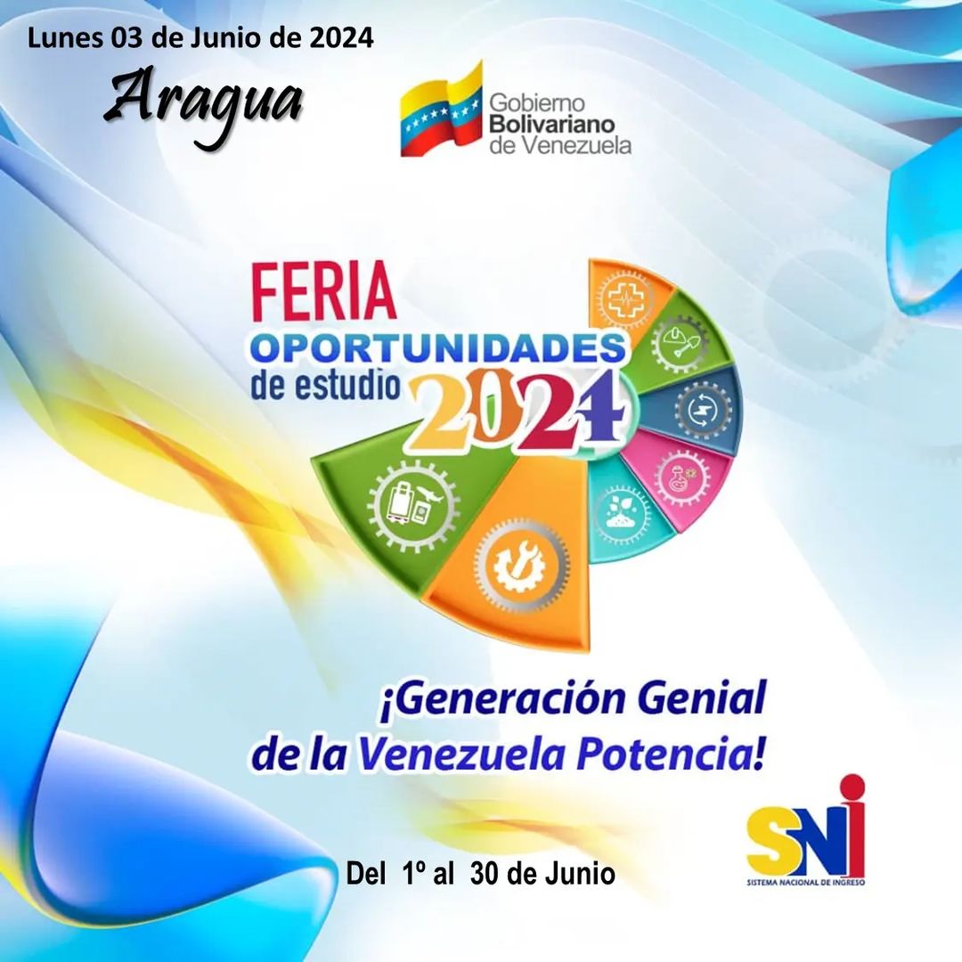 vs_cites's tweet photo. ¡Inicia feria de Oportunidades de Estudio en el estado Aragua!

Un espacio que demostrará a los jóvenes aragueños las opciones universitarias a través de los motores productivos de la Patria.

¡Recuerda!

Tú también eres parte de la Venezuela Potencia.

#SanciónCero https://t.co/UAz3FPoSFT