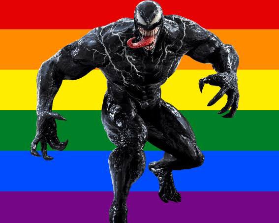 LeCinephiles's tweet photo. first venom trailer dropping during pride month ?!?!?? https://t.co/AEVDPc9t3K