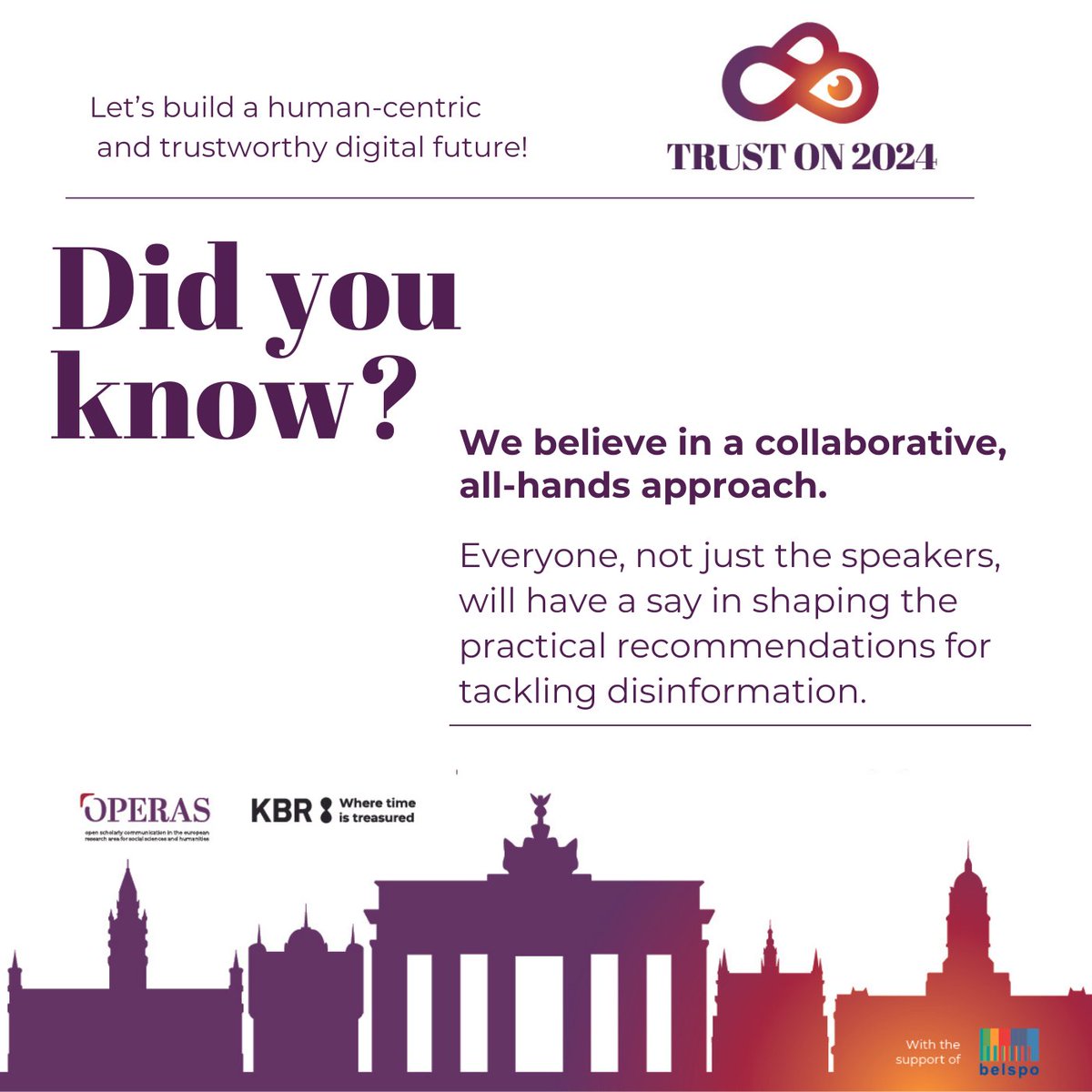 Are you registered for #TrustOn2024? Join us for a truly collaborative workshop experience! 26-27 June at <a href="/kbrbe/">KBR</a>   

Find out more and register here: operas-eu.org/truston-2024/
