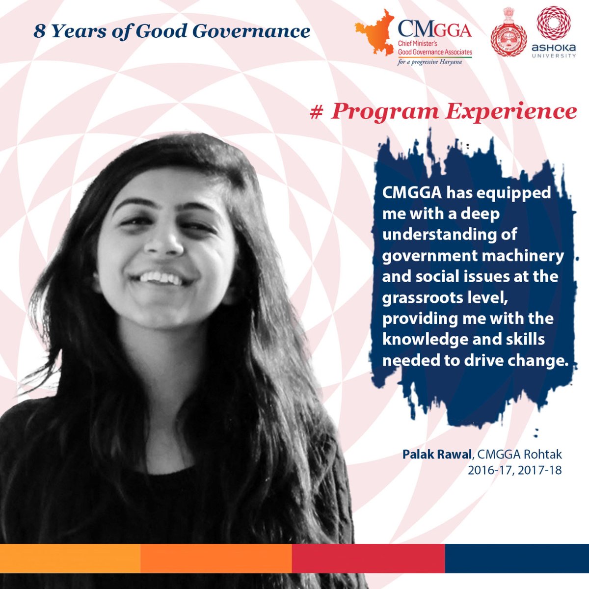 Palak Rawal, CMGGA Rohtak 2016-18, reminisces about her experience in Haryana with the CMGGA Programme. We thank the Government of Haryana for its support towards this transformative initiative.

#CMGGA #GoodGovernance #8YearsofCMGGA #Haryana #CMGGAHaryana