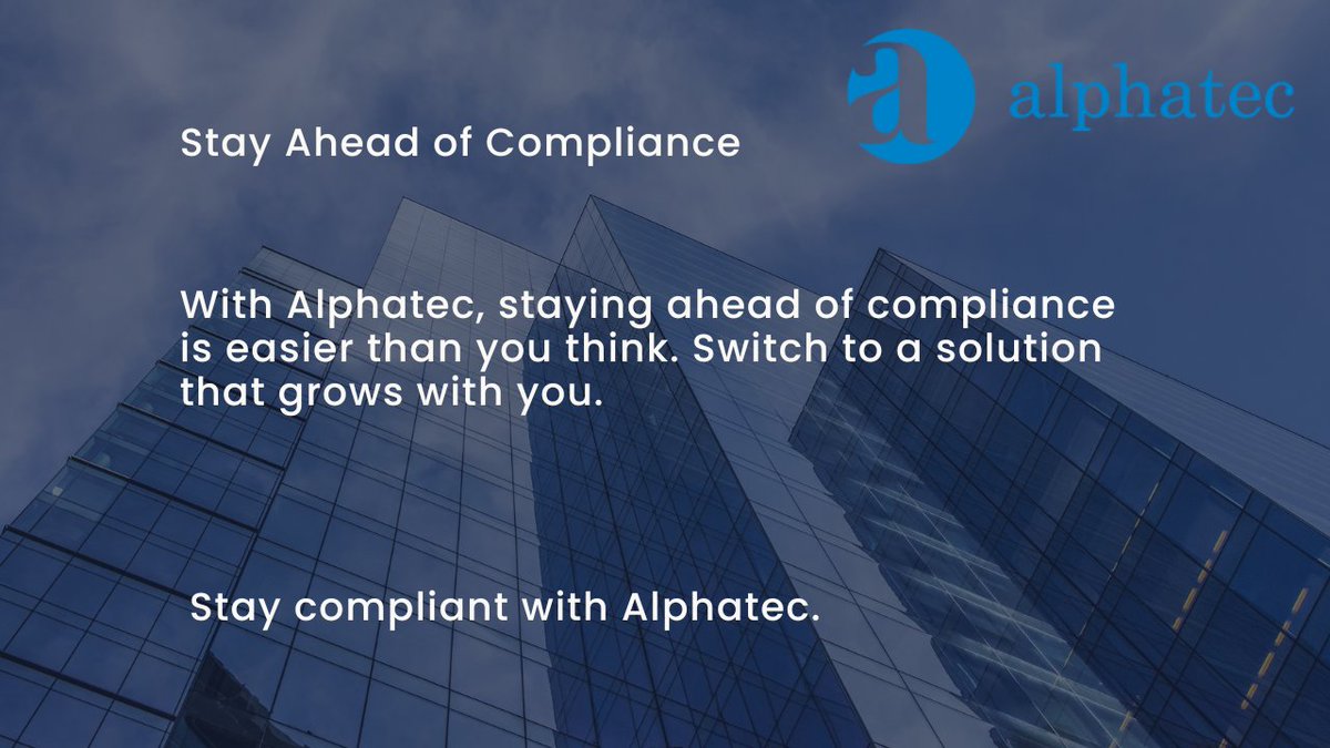 AlphatecUK's tweet photo. With Alphatec, staying ahead of compliance is easier than you think. Switch to a solution that grows with you.
Claims Management Software | Alphatec's ClaimControl System https://t.co/YjuV1QgB1T