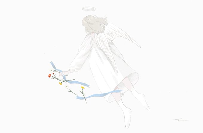 「angel wings feathered wings」 illustration images(Latest)