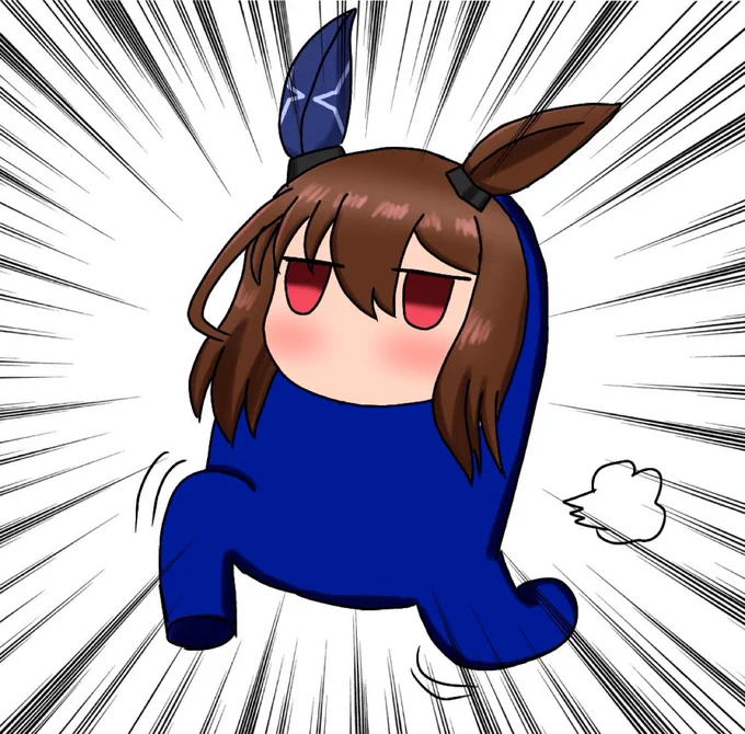 #作画カロリーの低い作品を上げようぜ何故かめちゃ伸びたアドマイヤフワッティで。 