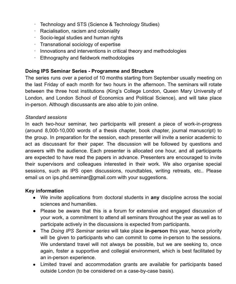 doingips's tweet photo. 🚨🚨Calling all PhDs in and around London to submit your papers for the 7th edition of our DoingIPS PhD Seminar Series London 🚨🚨

Deadline 8July224. 
Full call: https://t.co/GBwkABLPki. 

Please share widely within your networks!! https://t.co/RwssubqxJ7
