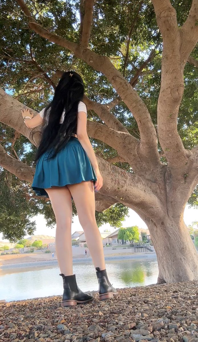 Touching the tree for its’ lovely grounding energy. 

#nature #grounding #earthing #cute