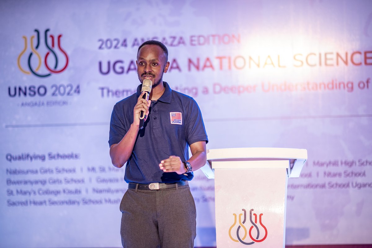 sofuganda_'s tweet photo. We were honored to host our Special Guests from @usmissionuganda, Amy Petersen and Ezra Nuwenyine at the National Science Olympiad. They delivered an insightful talk on Science &amp; Diplomacy, US Leadership in STEM, impact of STEM initiatives and education opportunities in the USA. https://t.co/lvDrYJ7M6I