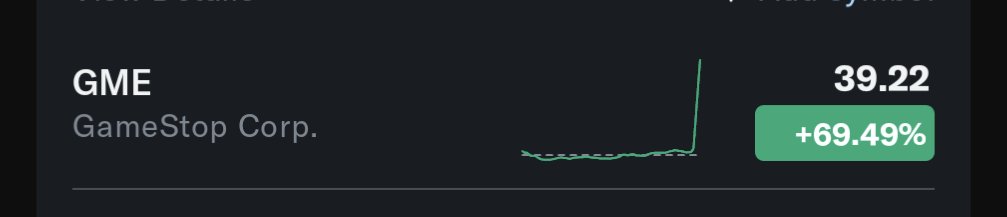 PaulWSave's tweet photo. Good morning @CitronResearch ,

How's your short position in @GameStop holding up? https://t.co/4qtVbo0NLk