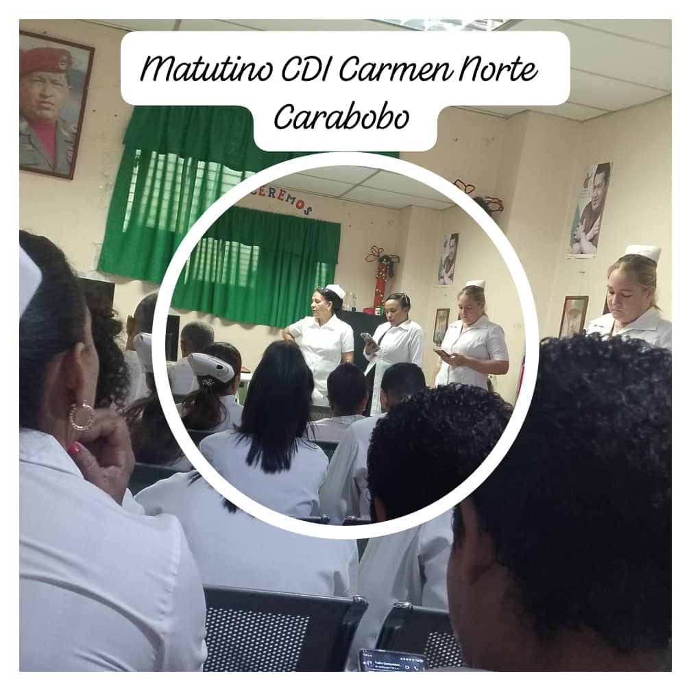 Matutino especial Estado Carabobo CDI Carmen Norte
#cubaporlavida
#cubaporlasalud
<a href="/japortalmiranda/">José Angel Portal Miranda</a> 
<a href="/mmcvencar/">Brigada Médica Cubana en Carabobo</a>