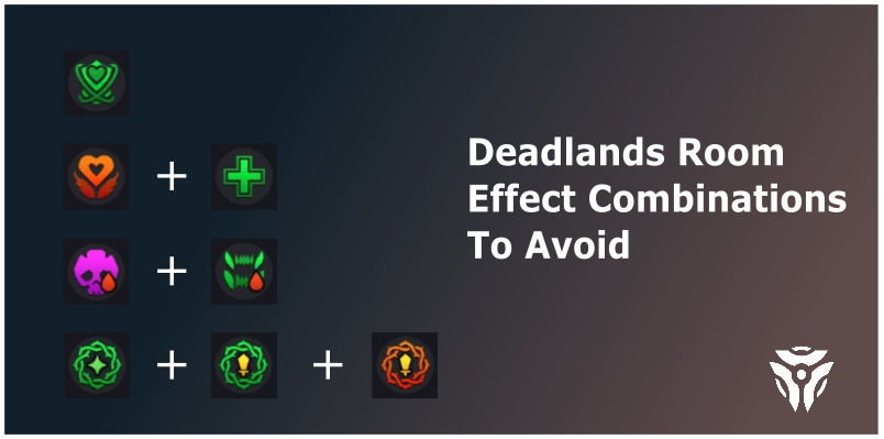 gamefinexus's tweet photo. Room effects might have something to do with why you're struggling in Deadlands.  Here's a short list of the ones to avoid - especially for boss fights!

☠️Rapid Recovery - This effect makes the enemy heal 20% and immune to damage for 5 seconds when their health dips below 50%.  I try to avoid this one at all costs.

 ☠️Resurrection +Vitality - Nothing worse than enemies coming back to life and healing every 10 secs.

☠️Poisonous + Draw - Poisonous starts you off with a stack of poison and Draw will heal enemies with every basic attack.

☠️Retaliate + Thorn A + Thorn B - A bad combo for high-damage units as it will reflect a good chunk of damage.  Even more dangerous if you already selected the Bone Spurs curse.

#LFGOG