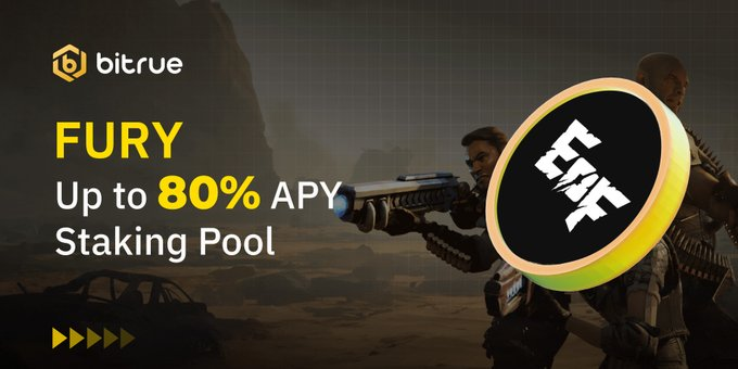 🪙 @BitrueOfficial New Staking Pool!

✅ Stake $FURY
✅ Earn $FURY
✅ Enjoy to 80% APY
✅ Watch your assets grow effortlessly

⬇️ Visit Here:
bitrue.com/yield-farming