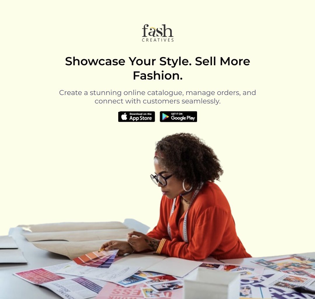_fashcreatives's tweet image. Showcase your style and sell more fashion with Fash Creatives! 

Create an online catalogue, manage orders, and connect with customers seamlessly.

Available on App Store &amp;amp; Google Play. 📲👗

 #FashCreatives #FashionBusiness"