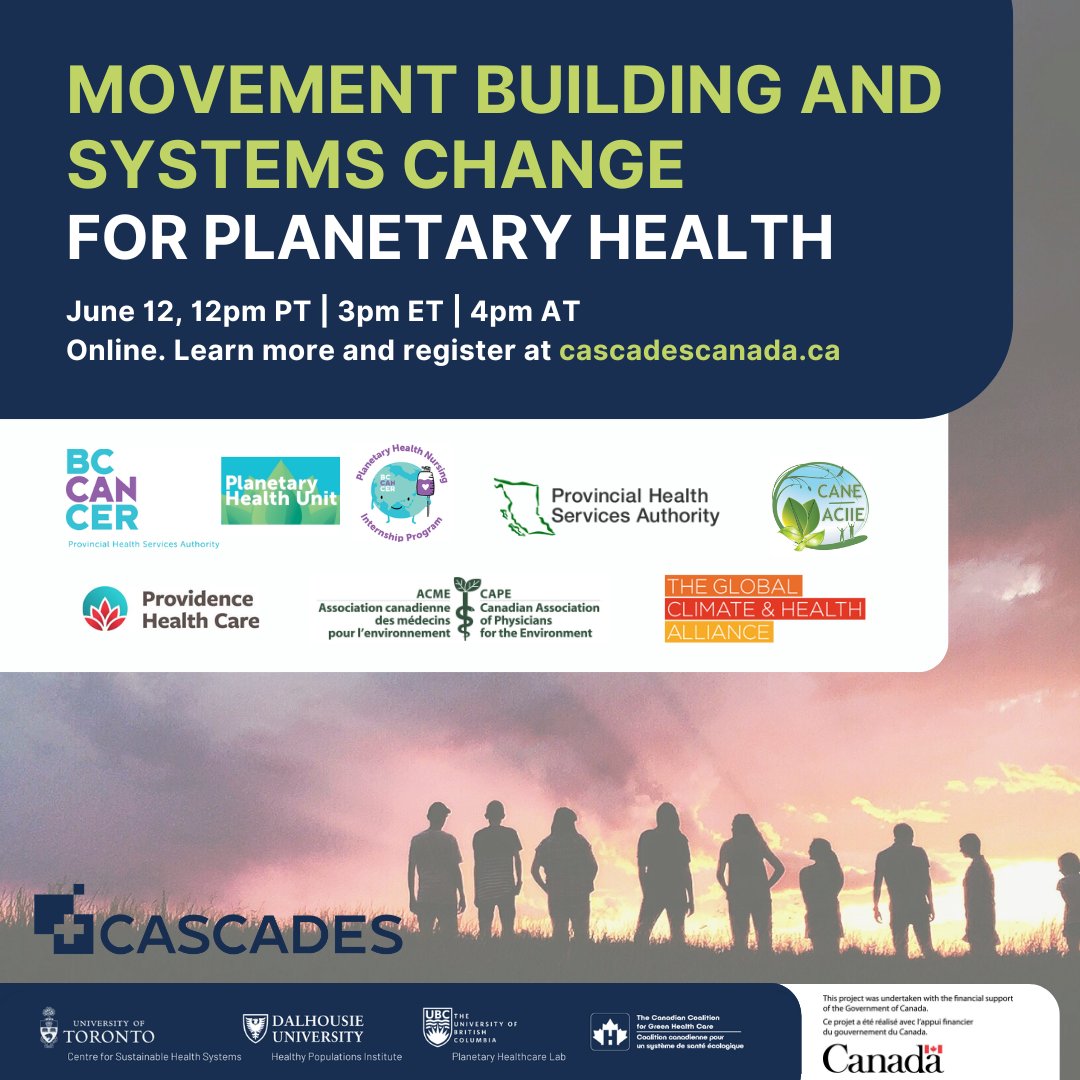 📌On June 12, 12pm PT| 3pm ET CASCADES is hosting with <a href="/BCCancer/">BC Cancer</a>, <a href="/PHSAofBC/">Provincial Health Services Authority</a>, <a href="/CANE_ACIIE/">CANE ACIIE</a> , <a href="/CAPE_ACME/">@CAPE-ACME</a>, <a href="/Providence_Hlth/">Providence Health Care</a>  and <a href="/GCHAlliance/">Global Climate and Health Alliance</a>.
Deep dive into #transdisciplinarity for a #sustainable #future. 🌎🌟

🔗 conta.cc/3wZ5iW4