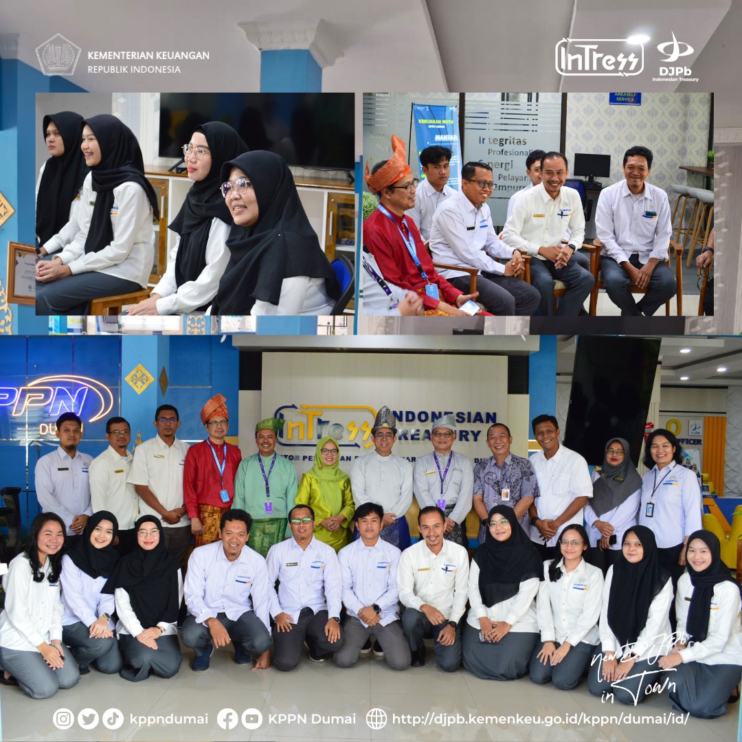 kppndumai's tweet photo. Dumai, (01/06) 
Hai Sobat #InTress👋

Kunjungan Kerja Sekretaris Jenderal Kementerian Keuangan RI ke KPPN Dumai yang dilakukan setelah Upacara Peringatan Hari Lahir Pancasila yang digelar di Lapangan Garuda PT Pertamina Hulu Rokan (PHR) Kota Dumai. https://t.co/MwS2ZuIyNR