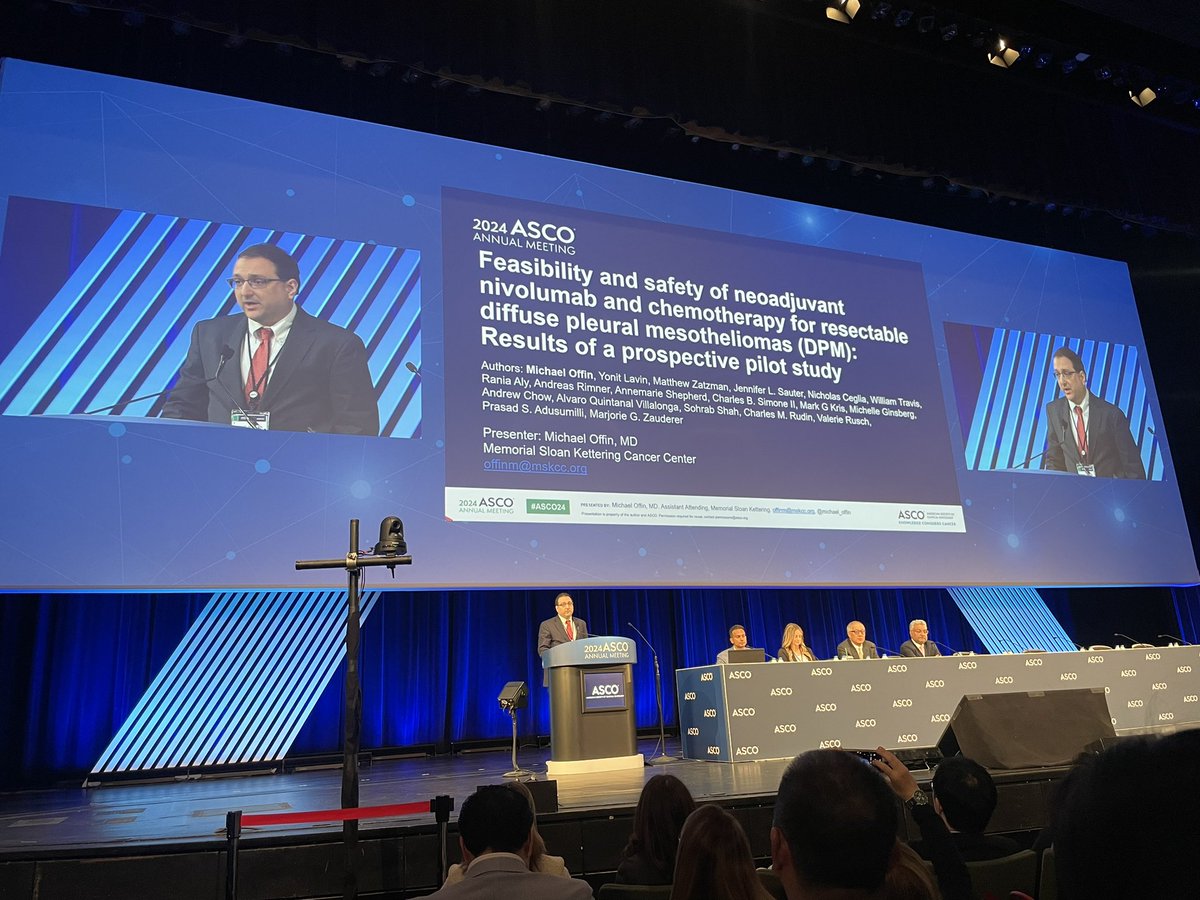 Gʀᴇɢᴏʀʏ Rɪᴇʟʏ (@rielymd) on Twitter photo Wonderful presentation by <a href="/michael_offin/">Michael Offin</a> from <a href="/MSK_DeptOfMed/">MSK Department of Medicine</a> <a href="/MSKCancerCenter/">Memorial Sloan Kettering Cancer Center</a> showing day from investigator initiated trial of chemo+nivo in mesothelioma, demonstrating feasibility. Wonderful presentation by <a href="/michael_offin/">Michael Offin</a> from <a href="/MSK_DeptOfMed/">MSK Department of Medicine</a> <a href="/MSKCancerCenter/">Memorial Sloan Kettering Cancer Center</a> showing day from investigator initiated trial of chemo+nivo in mesothelioma, demonstrating feasibility.