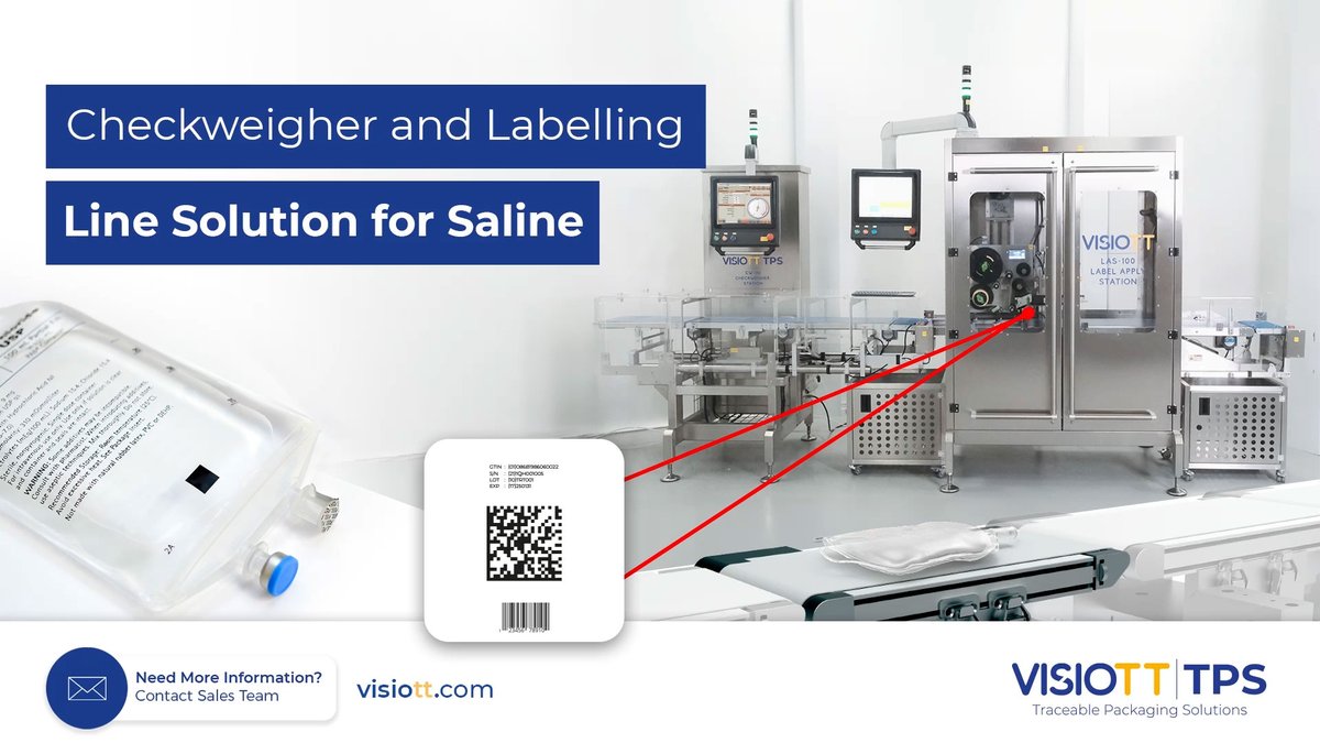 Visiotracktrace's tweet photo. Checkweigher and Labelling Line Solution | CW-110 x LAS-100 | VISIOTT TPS https://t.co/qMOHsRfIHC via @YouTube https://t.co/0lWXyEiPDu