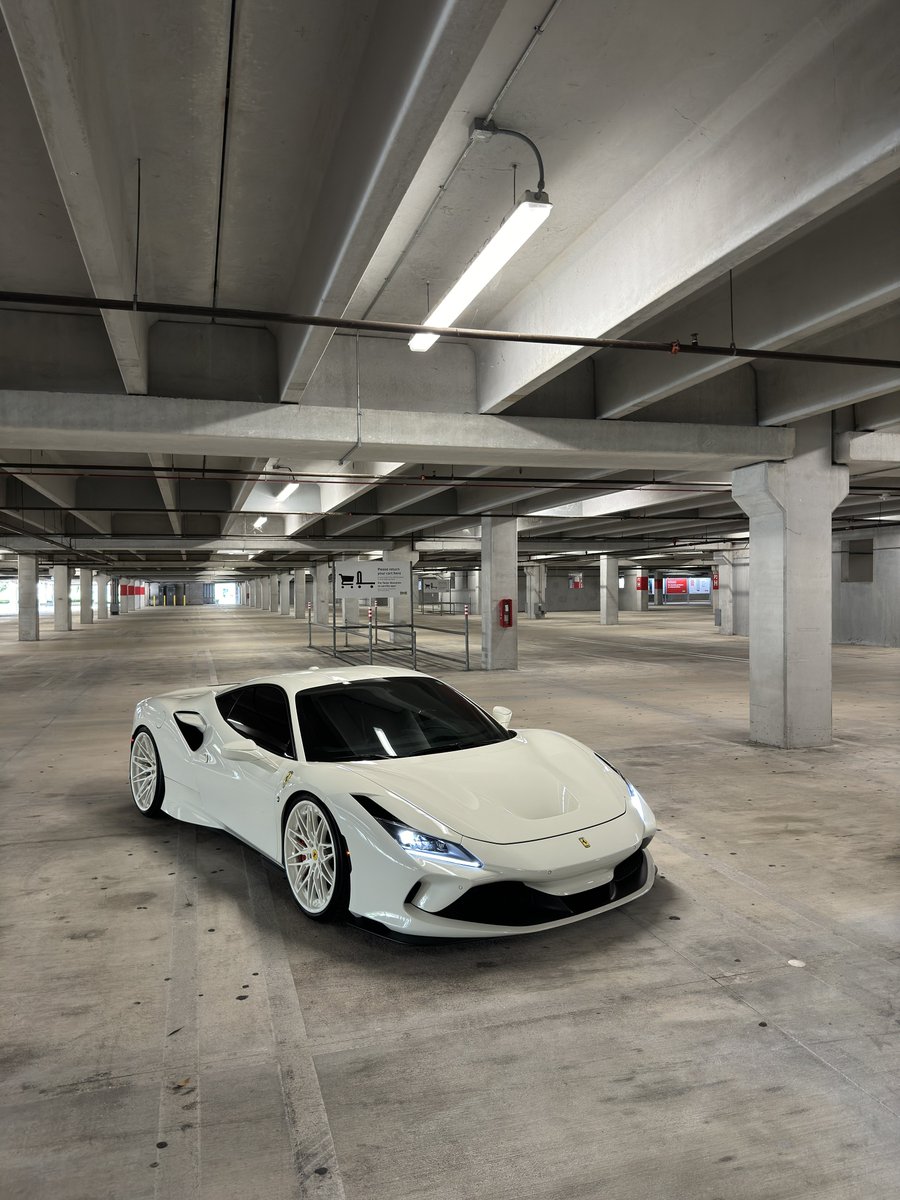 KFLETCH___'s tweet photo. White on White Ferrari F8 to start the week.  Project for VelosDesign. MIA 🏙️ https://t.co/lzaoGMLVUN