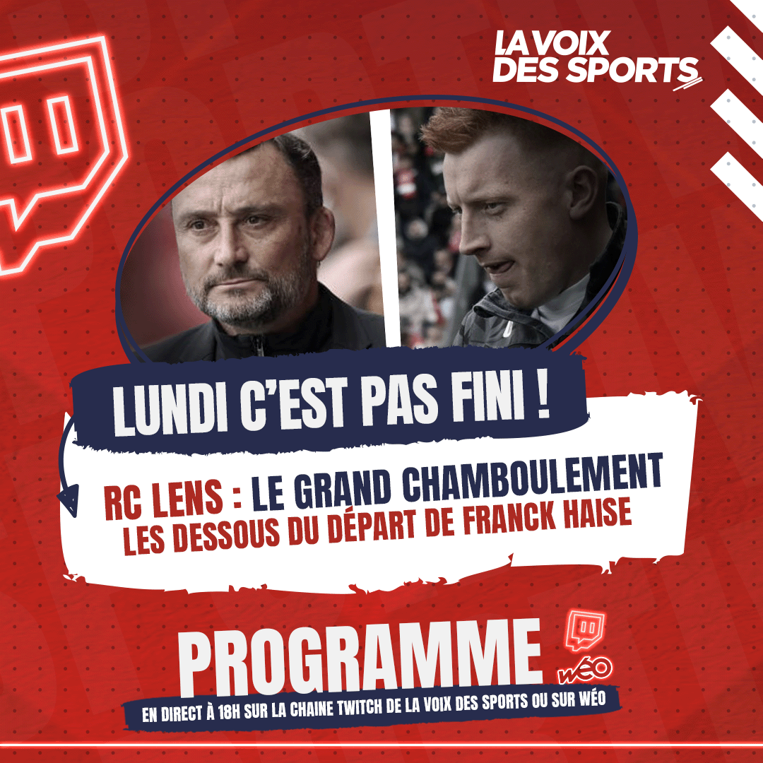 ➡️ RC Lens : le grand chamboulement !

🎙️ Ce soir, dans Lundi c’est pas fini, nos journalistes vont décrypter l’actualité tendue des Sang et Or !                 
            
📺Retrouvez l’émission en direct sur <a href="/weo_tv/">Wéo</a> dès 18h et sur Twitch : twitch.tv/lavoixdessports
#Lens #RCL