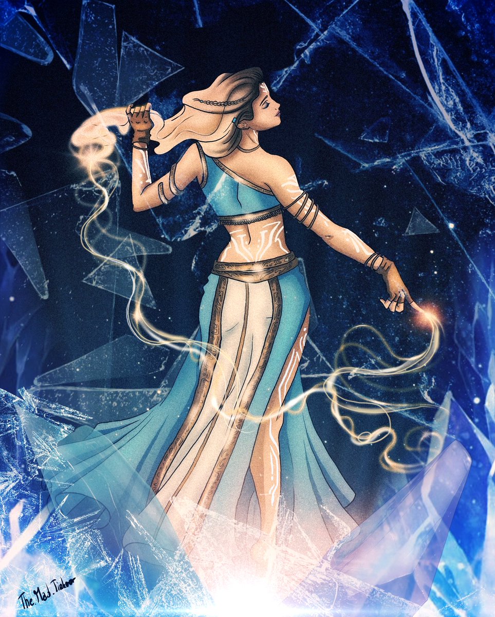 TheMadTinkerer_'s tweet photo. Today, she finally walks among us.
The once forgotten , is remembered again. 
Ithelia

This is my finished version.
#ithelia #eso #esofam #art #digitalart #goldroad https://t.co/n37Seq9N90