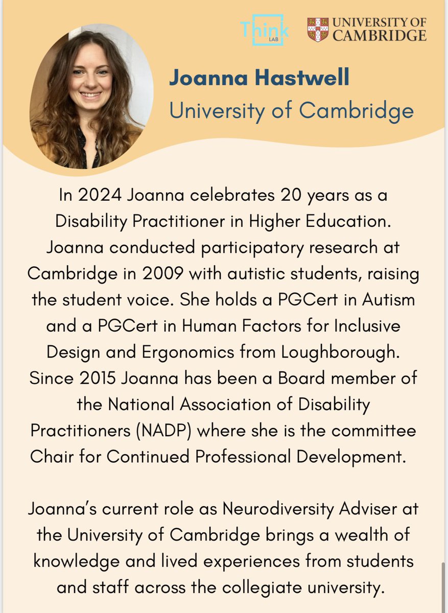 ThinkLabCam's tweet image. (3/3) 🎤 Meet our incredible panelists for our upcoming event on June 7 at Westhub!#NeurodiversityInWorkplace #AmplifyVoices #universityofcambridge #neurodiversity #ucl @westcamhub @Cambridge_Uni @ucl