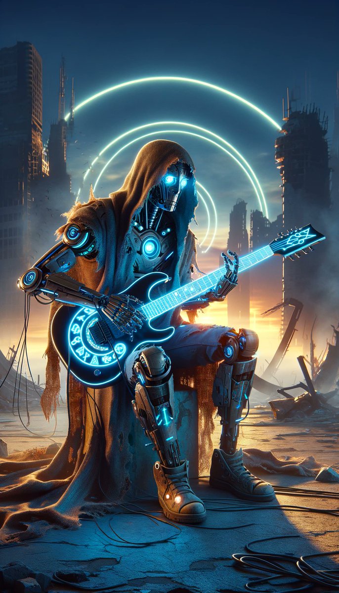 StryderGate's tweet photo. Here he is! #Rifts Earth's newest #RockStar, #CyborgBard. With his new hit single "Ghosts of the Old World." @PalladiumBooks @legionofmyth #TTRPGs #SciFi #AImusic #AIart
https://t.co/drBY8ObSr5 https://t.co/Me6lZDh0XV