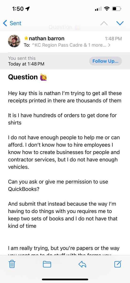 iOWAScreenPrint's tweet photo. Attn: @QuickBooksSP @QuickBooks @SocialSecurity @Apple @ATTBusiness @GoDaddy @GoDaddyHelp @GoDaddyPro @Cloudflare @theroniconda
iSay iSaid! I am really trying, but you’re papers or the way you want me to do stuff with the forms you give me is making things very difficult and I don’t know how to do 1000 things at once
The amount of spending and money that comes in that I have to do to maintain these businesses a is like thousand of transactions a month
And the ink to print off these receipts is costing me hundreds of dollars
I mean, I’m almost done getting them printed off
Then my mom gets back from vacation on June 10 to help me with data entry on your spreadsheets so I can maintain these orders for clients and the Internet orders
I found a person I can pay $10 an hour for an LLC I created for him for other stuff. I need him to do as far as graphic design and event productions with the lighting and sound abilities he has I don’t. So I can profit better of that equipment
He’s willing to do data entry for me to until my mom gets back on these receipts, but it would be way more cost-effective and efficient if I could use QuickBooks
Nathan Daniel Barron
https://t.co/ZKK8CBd5w3
&
https://t.co/1b8gugJsuP
319.251.8200