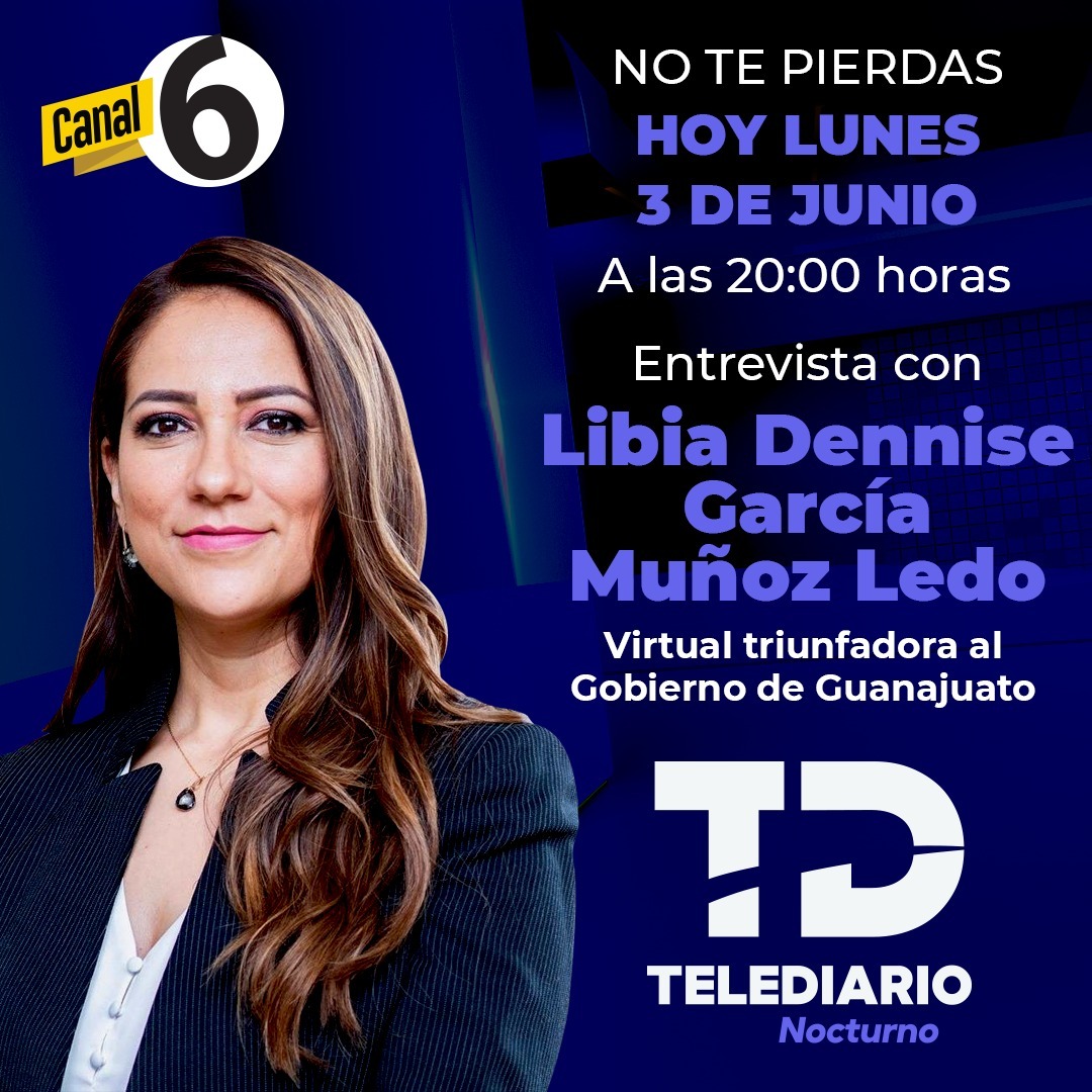 🔴🔵20:00 #META2024 hoy en <a href="/TelediarioBajio/">Telediario Bajío</a> nos acompaña la virtual triunfadora al gobierno de #Guanajuato <a href="/LibiaDennise/">Libia Dennise</a> por #Canal6

Síguenos en web:
multimediostv.com/en-vivo/bajio