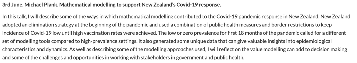 🗣️ Thanks to <a href="/MichaelPlankNZ/">Michael Plank</a> for giving our most recent SBIDER seminar!

🧪 The talk was on "Mathematical modelling to support New Zealand’s Covid-19 response"

🔗 Michael's webpage: math.canterbury.ac.nz/~m.plank/index…

🔗 SBIDER seminar: warwick.ac.uk/fac/cross_fac/…

Talk abstract👇