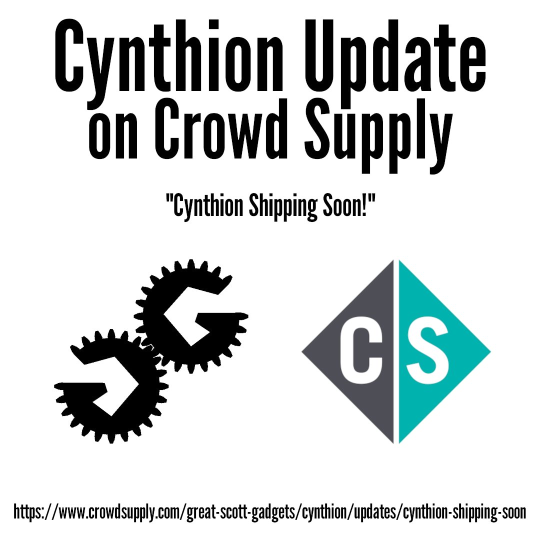 It is time! Cynthion is shipping soon so make sure to update your address(es) on Crowd Supply. We'll post another update once Cynthions leave the Mouser  warehouse. 

crowdsupply.com/great-scott-ga…

#cynthion