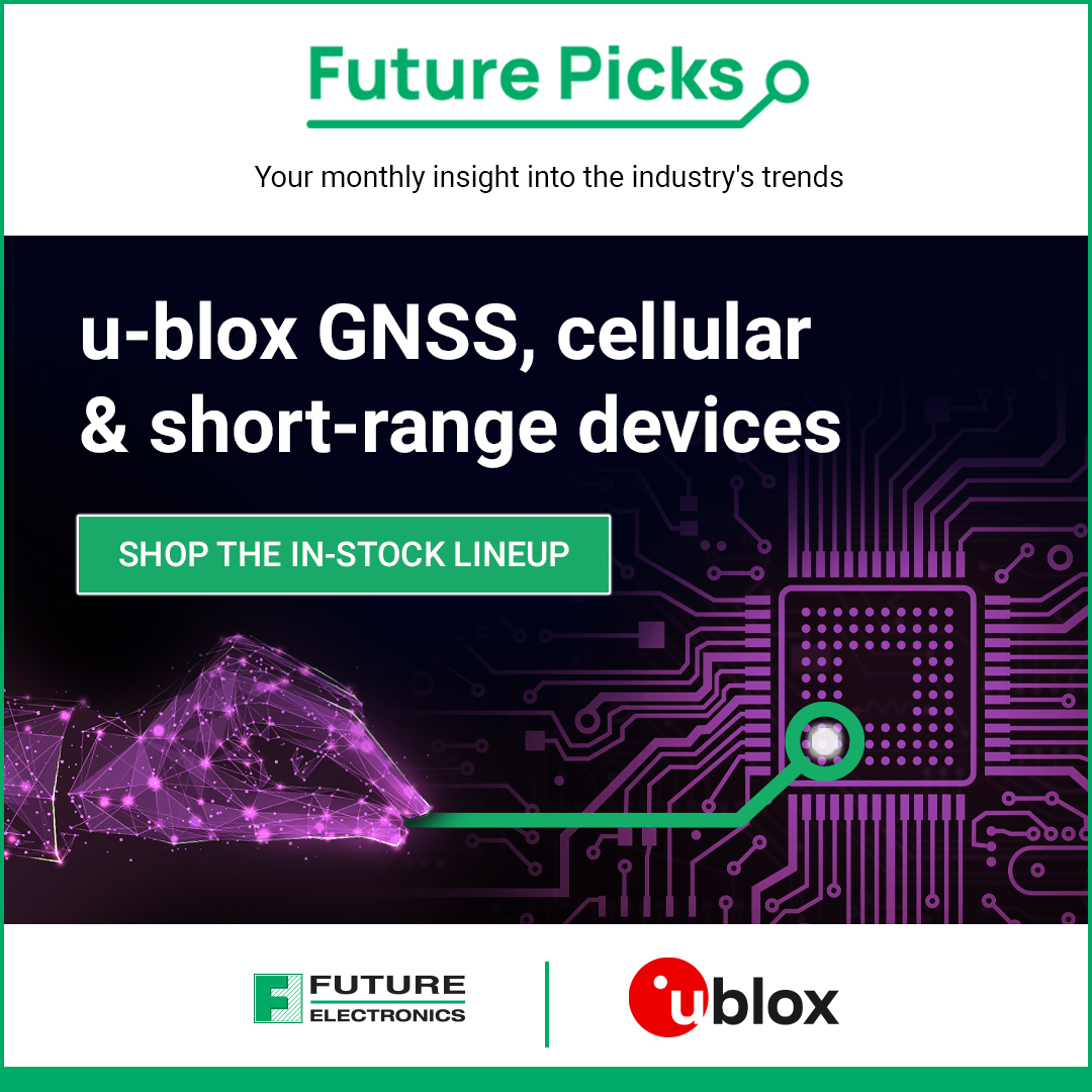 FutureElec's tweet image. ❗ Future Picks | @ublox GNSS, Cellular &amp;amp; Short-Range Devices

u-blox is a leading provider in GNSS (Global Navigation Satellite System) solutions that are tailored for a wide variety of applications. #GNSS #cellulardevices #satellitesystem

Discover Now:
bit.ly/4bZAYcG