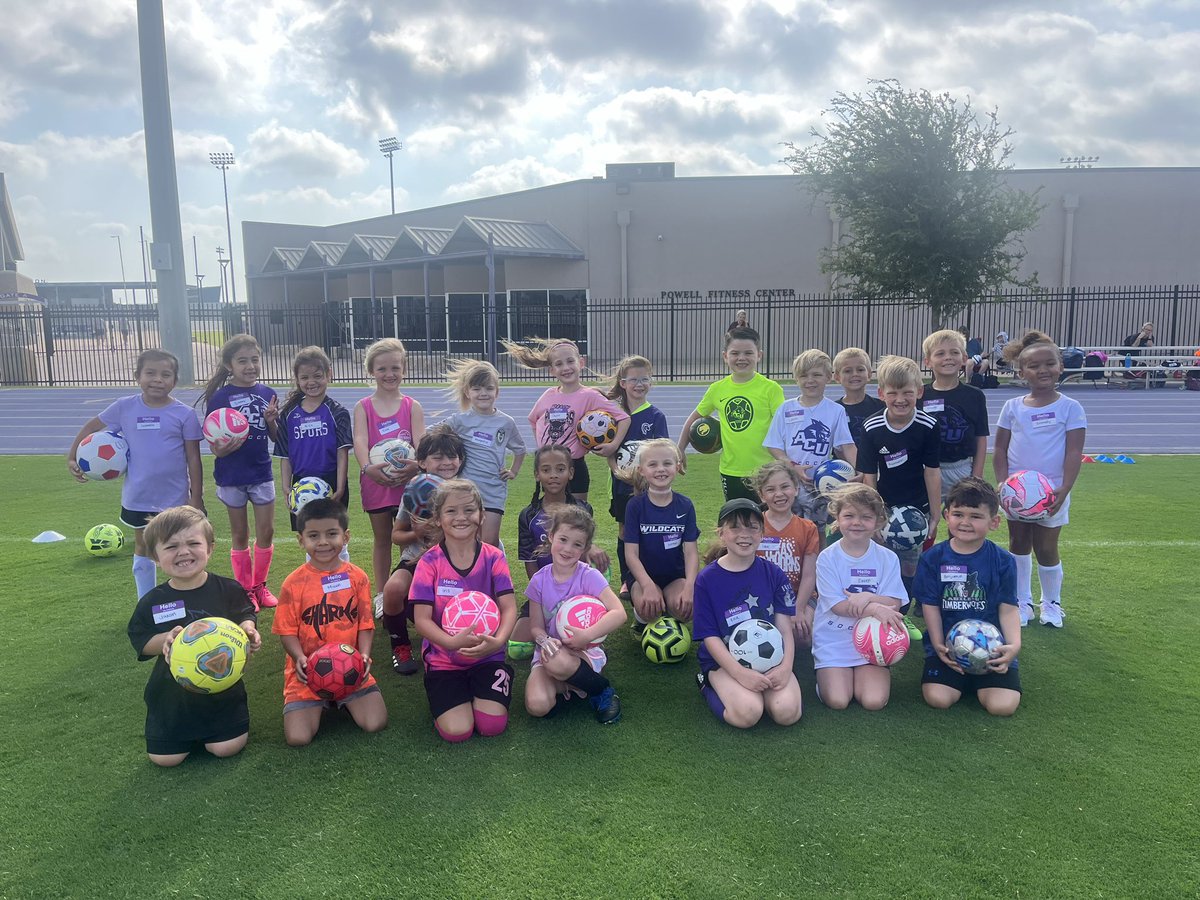 ACU_Soccer's tweet photo. We set a record of 𝙈𝙊𝙎𝙏 campers in ACU Soccer Camp 𝙝𝙞𝙨𝙩𝙤𝙧𝙮! 🤩 A lot of excitement around this program and we are grateful for our community. Still two days of camp to go and more pictures to come. Thank you Willie the Wildcat for kickin’ it with us.⚽️

#GoWildcats https://t.co/PU72b95Eil