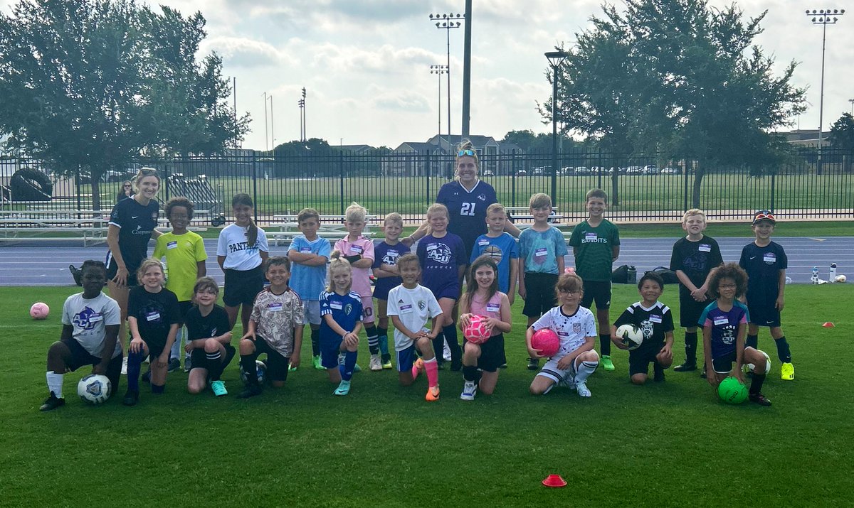 ACU_Soccer's tweet photo. We set a record of 𝙈𝙊𝙎𝙏 campers in ACU Soccer Camp 𝙝𝙞𝙨𝙩𝙤𝙧𝙮! 🤩 A lot of excitement around this program and we are grateful for our community. Still two days of camp to go and more pictures to come. Thank you Willie the Wildcat for kickin’ it with us.⚽️

#GoWildcats https://t.co/PU72b95Eil